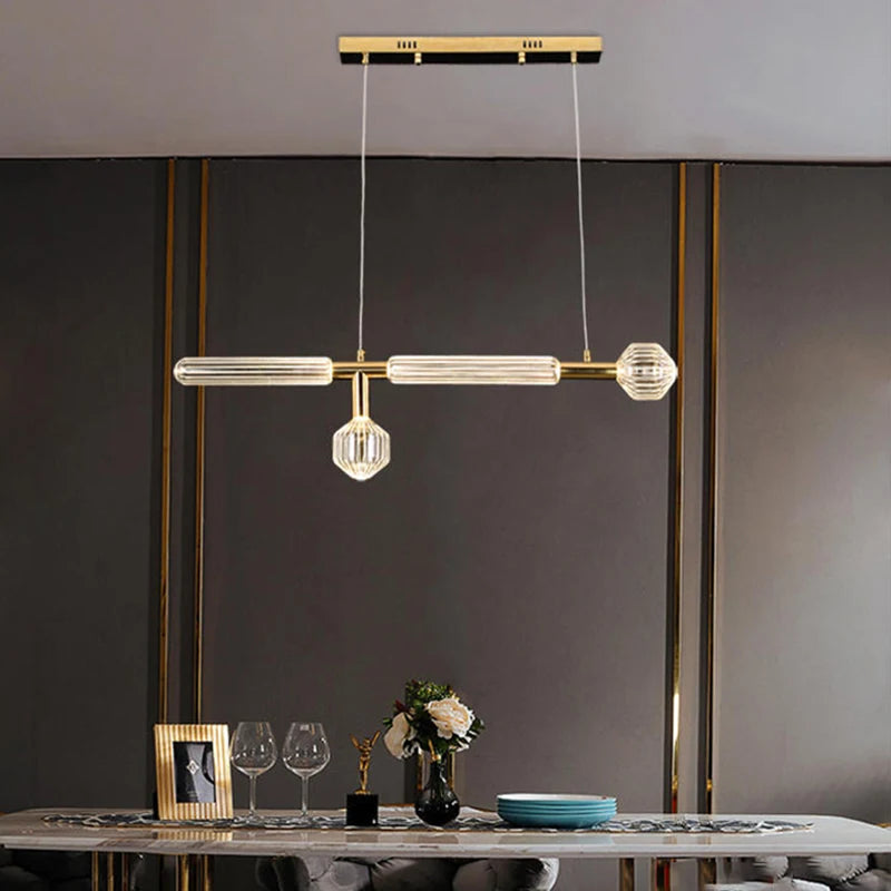 Novelty Clear Glass Gold Chandeliers