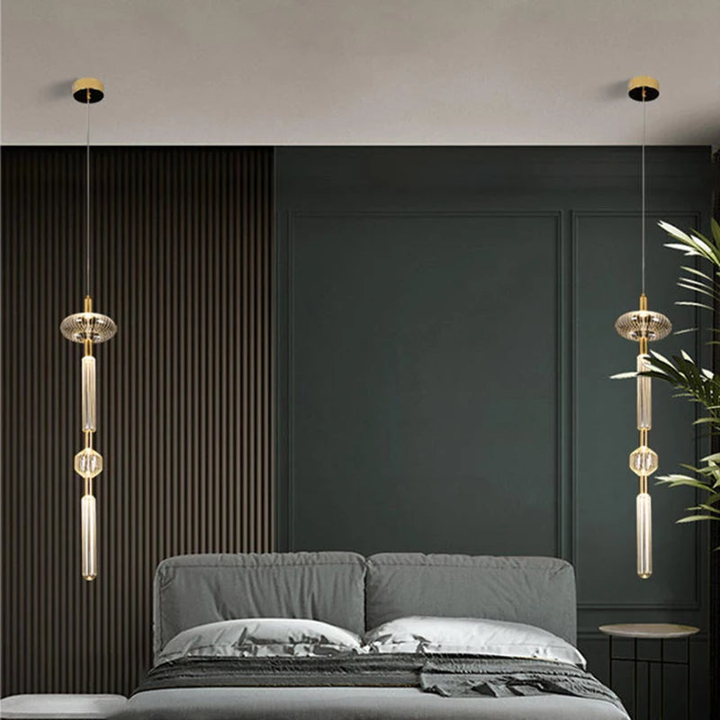 Novelty Clear Glass Gold Chandeliers