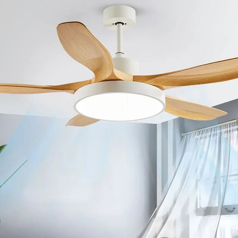 Large Simple Ceiling Fan Light High Low Floor Loft Nordic