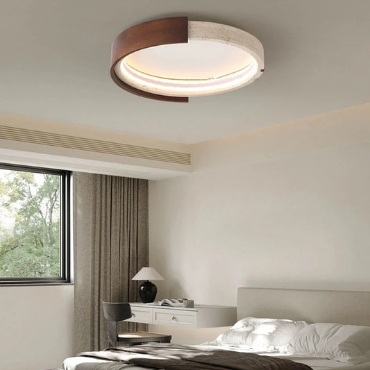 Novelyt Natural Stone LED Ceiling Lamp 46CM Dimmable Dark