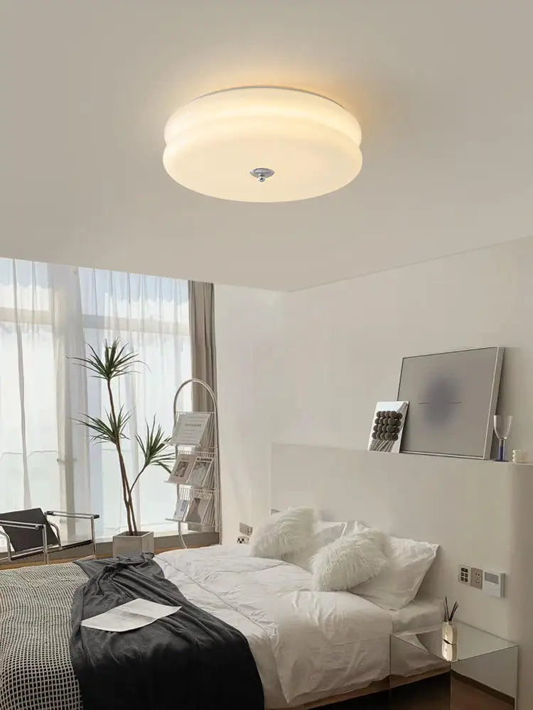 Yellow Glass LED Ceiling Lamp Vintage Retro Light