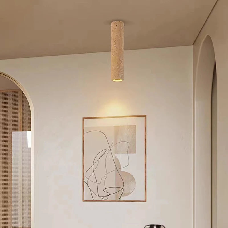 Cylindrical Natural Stone Ceiling