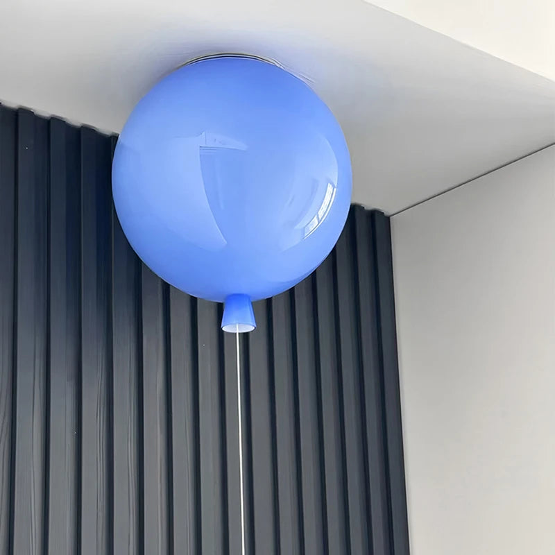 Yellow Blue White Red Glass Ceiling Light Balloon