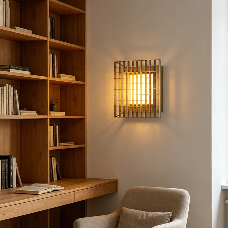 Art Deco LED Wall Lamp White Silver Metal Indoor Sconce