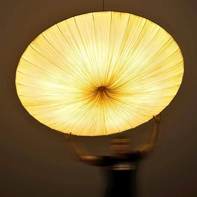 Nordic E27 LED Chandelier Japanese Bar Pendant Light Round