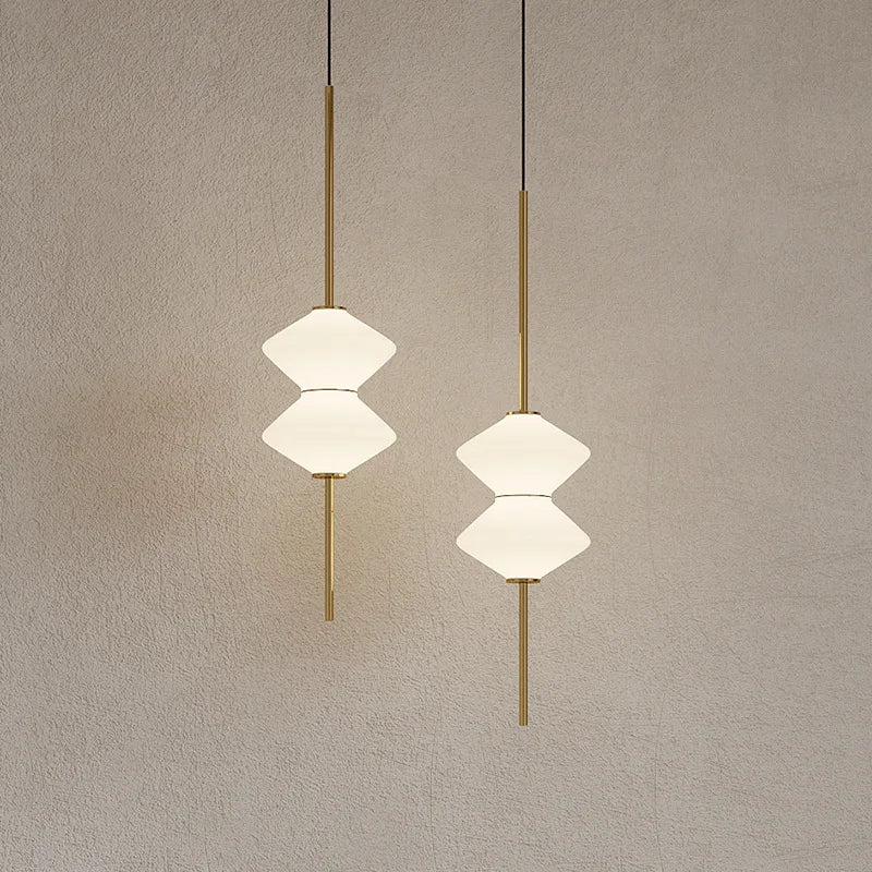 White Glass LED Pendant