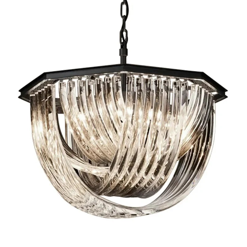 American Black Metal E14 LED Pendant Lights Retro