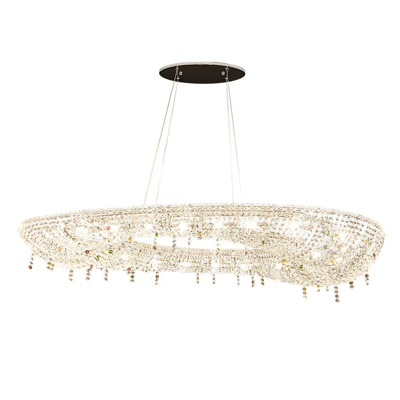 Home K9 Crystal Collection Round Rectangular Chandelier