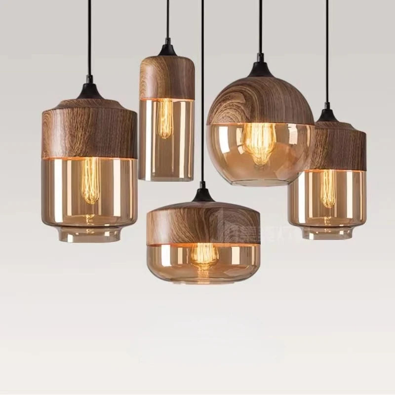 Nordic Pendant Lamp Glass Hanging LED Light