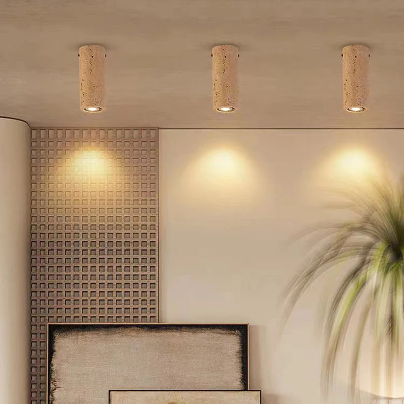 Cylindrical Natural Stone Ceiling