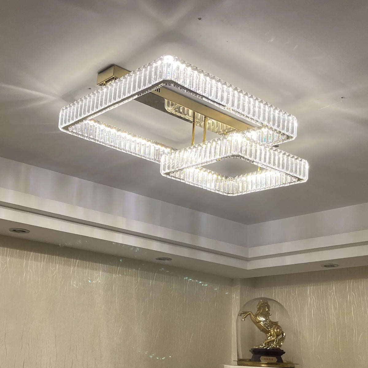 LED Dimmable Ceiling Lights Living Room Crystal