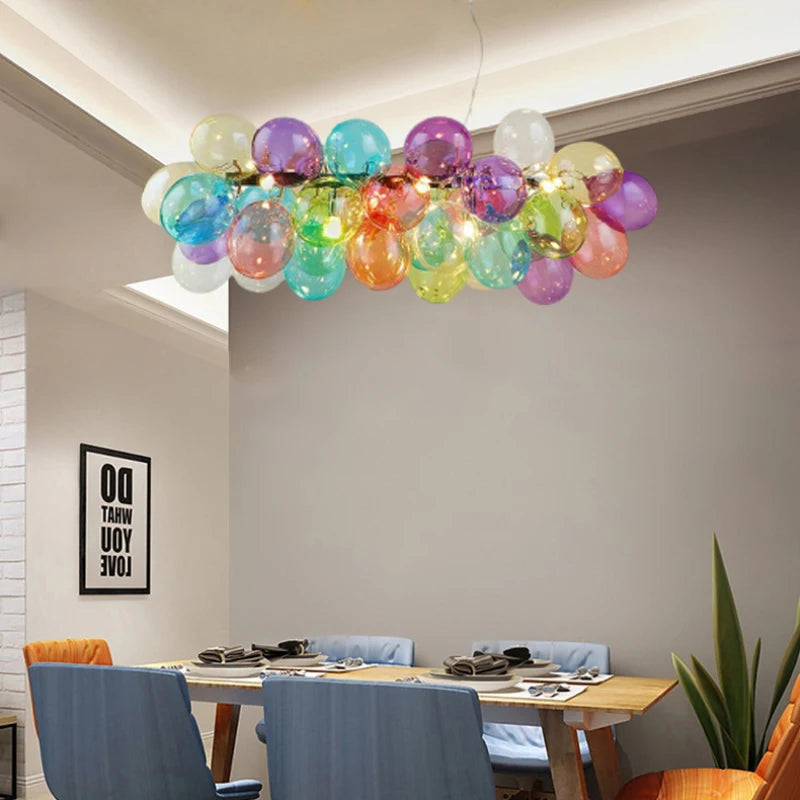 Romantic Colorful Glass Chandelier