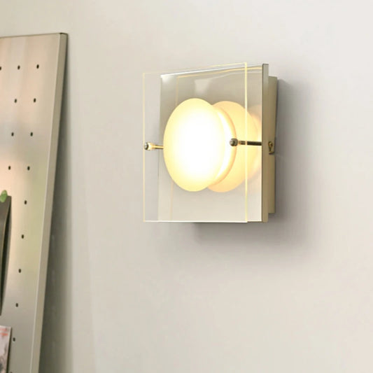 Nordic Clear Glass Wall Light Chrome Metal 3 Changeable