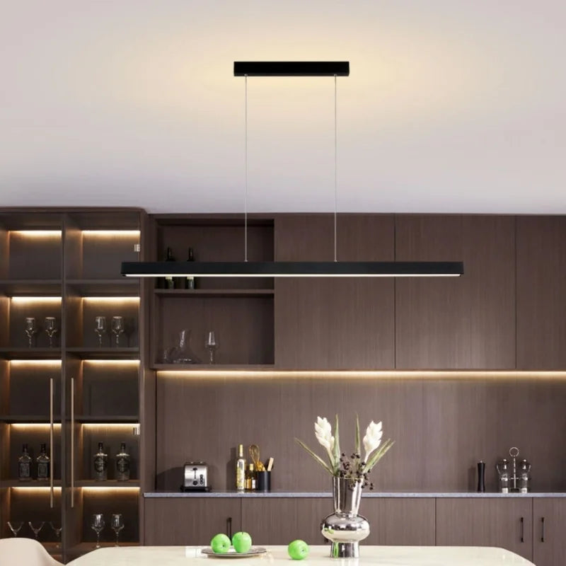 Bar Straight LED Pendant Lights Painted Aluminium Liner