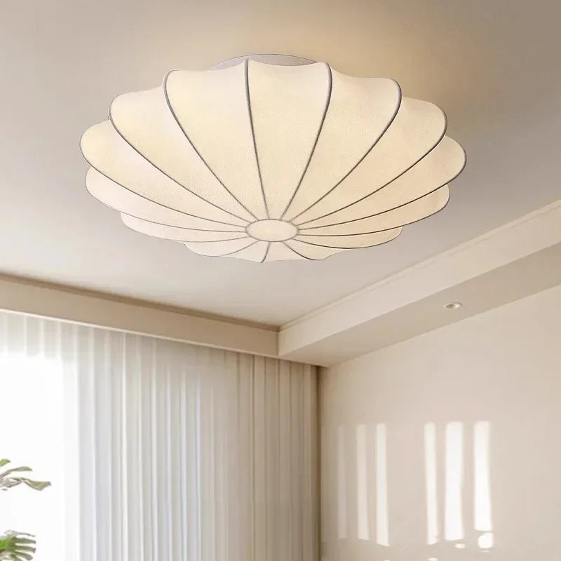 Nordic Silk E27 LED Ceiling Light Minimalism White