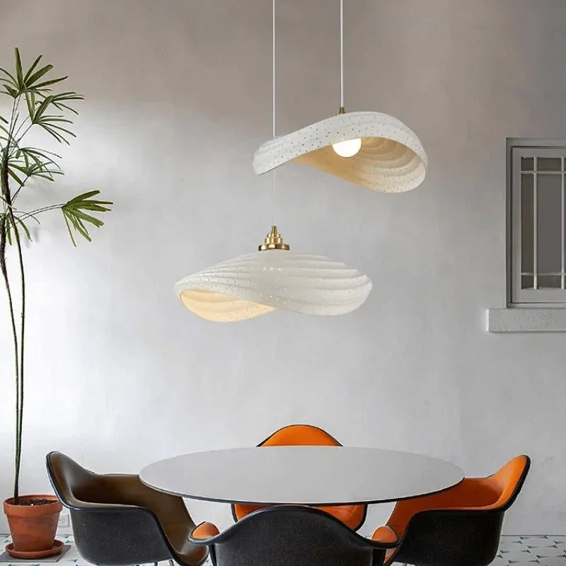 Dining Room E27 LED Pendant Lights Nordic Bar Wabi Sabi