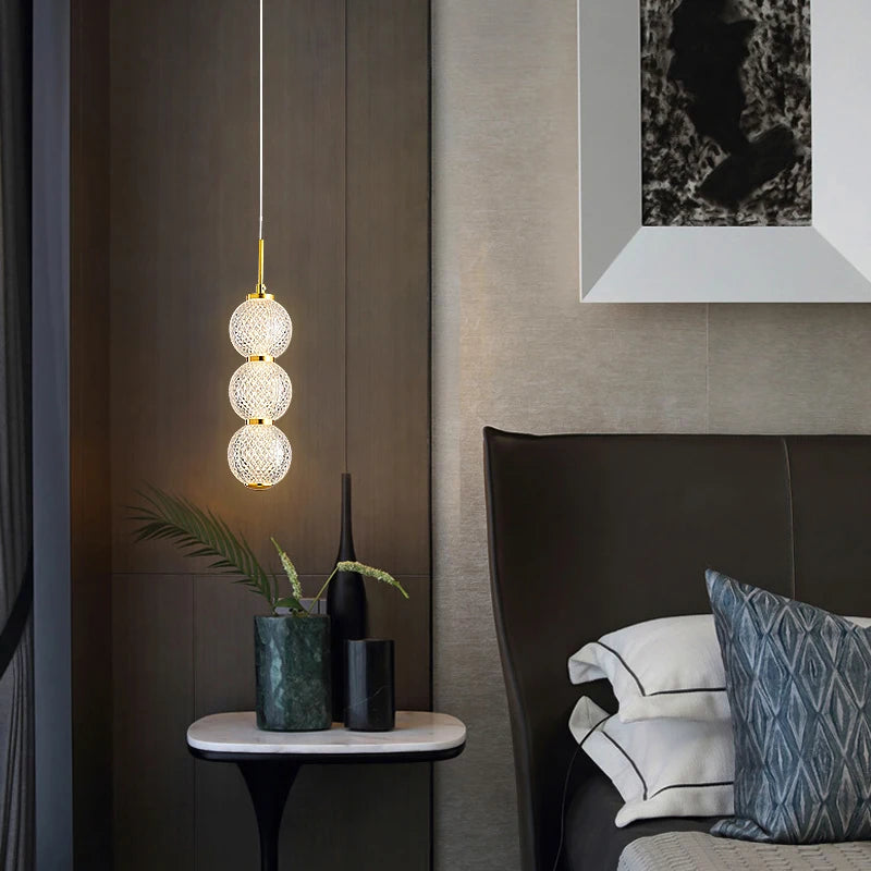 Transparent Acrylic Ball LED Pendant Lights