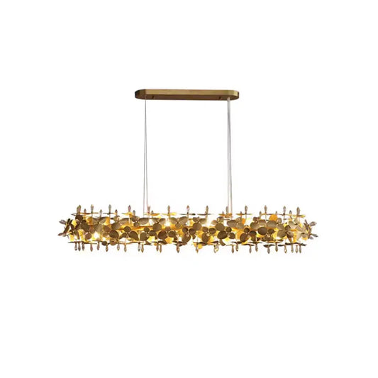 Lily's Garden Gold Chrome Art Chandeliers