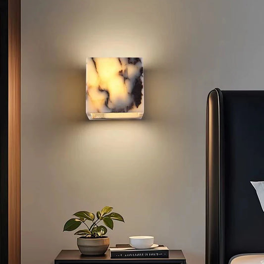 Cube Cuboid Natural Stone Wall Light Art Design Indoor