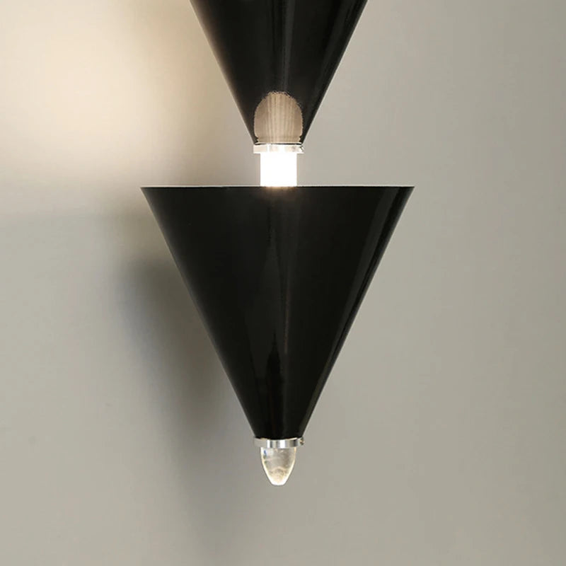 Gold Black Cone LED Pendant Lamp