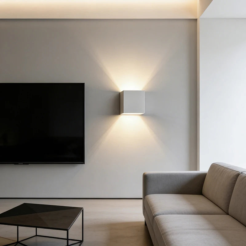 White Gypsum LED Wall Lamp Atmosphere Sconce