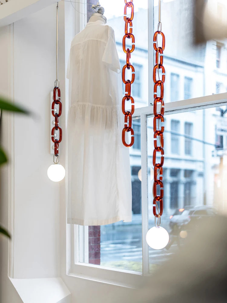 Glass Chain Series Mirror Light Chandelier
