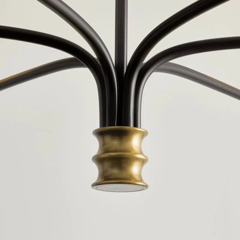 2 3 6 8 10 Lights White Lampshade Black Metal
