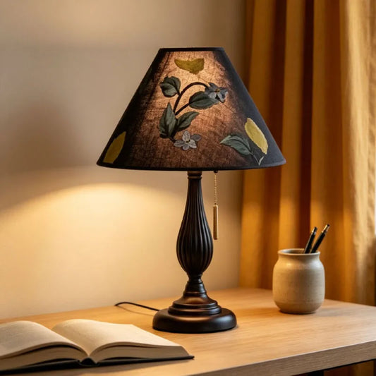 Black Wood Base Table Lamp