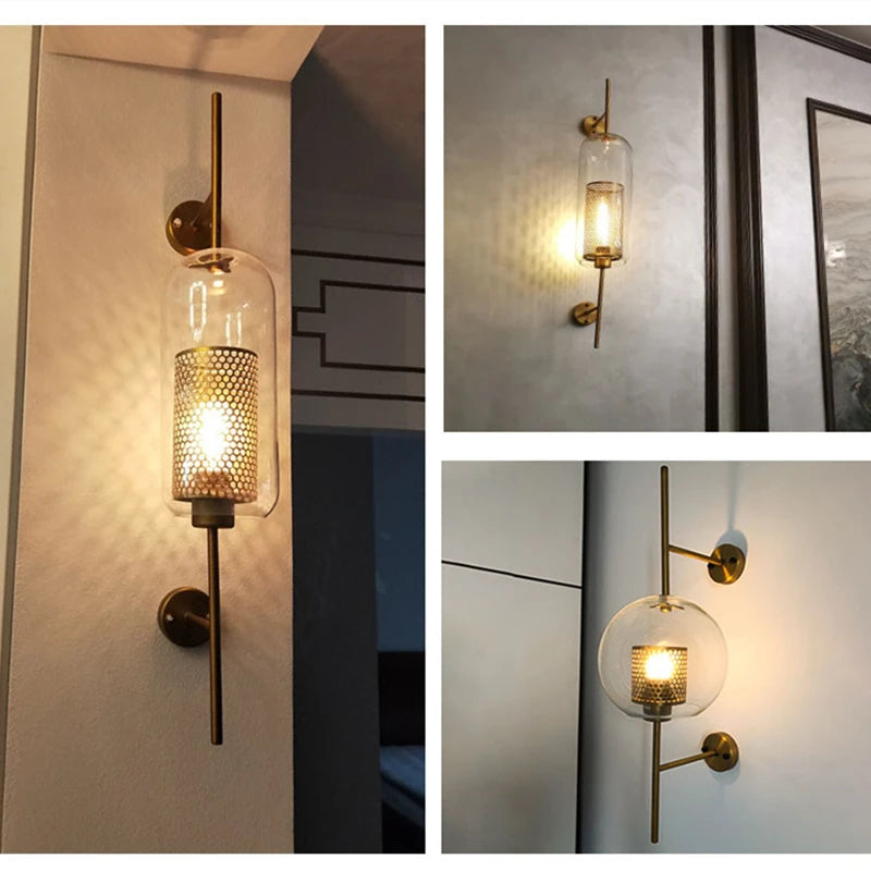 Glass Wall Lamps Fixture Sconce