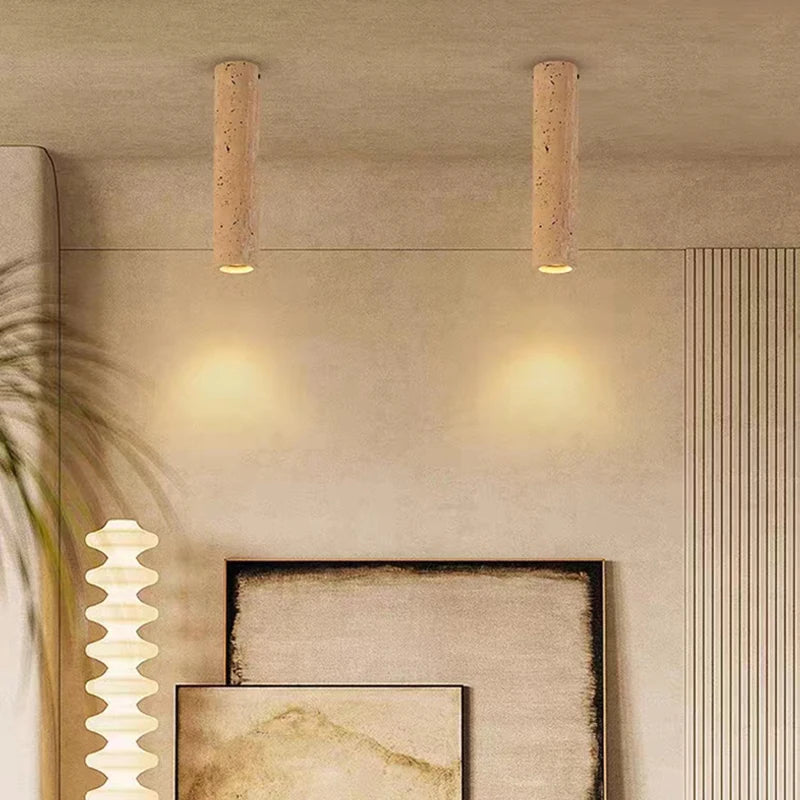Cylindrical Natural Stone Ceiling