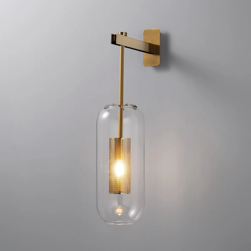 Glass Wall Light Sconce Decorative LED Mirror