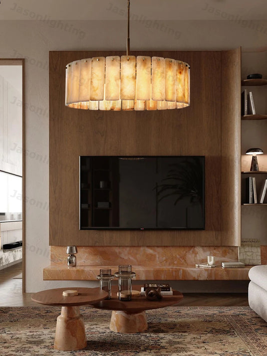 Elevate Living Room LED American Marble Chandelier