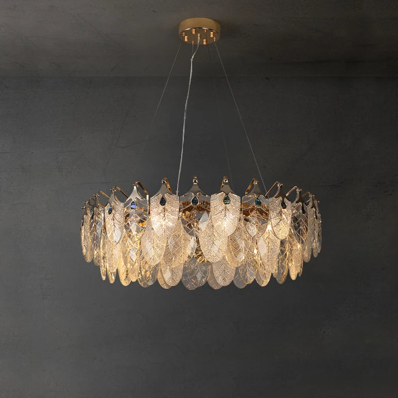 LED Postmodern Colorized Peacock Gold Designer