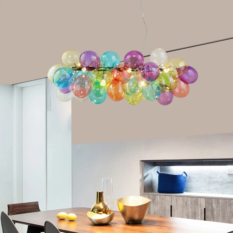 Romantic Colorful Glass Chandelier