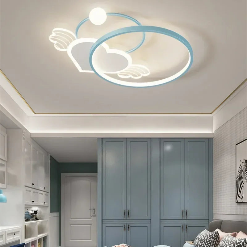 Warm LED Ceiling Lamp Children's Room Chandelier Girl Boy