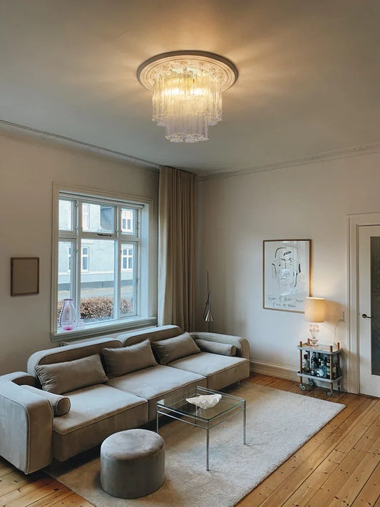 Home Glass Art Dimmable LED Chandelier