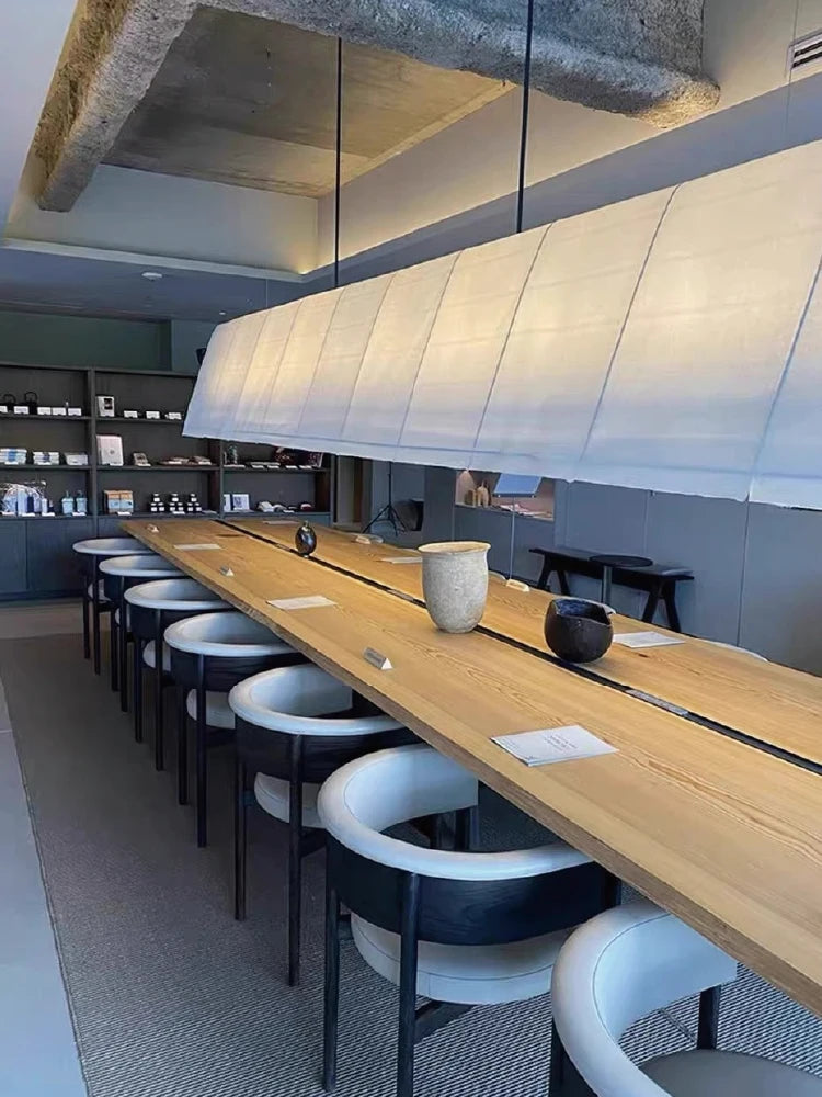 Japanese Zen Dining Room Fabric Pendant Lights Wabi Sabi