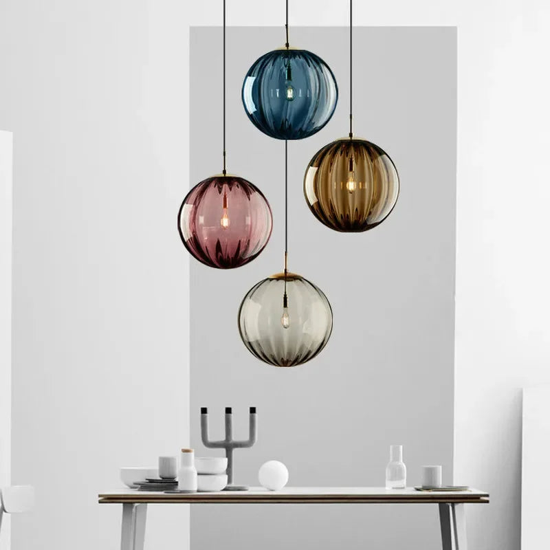 LED Pendant Lamp Nordic Hanging Lights Glass Ball