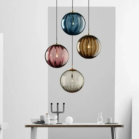 LED Pendant Lamp Nordic Hanging Lights Glass Ball