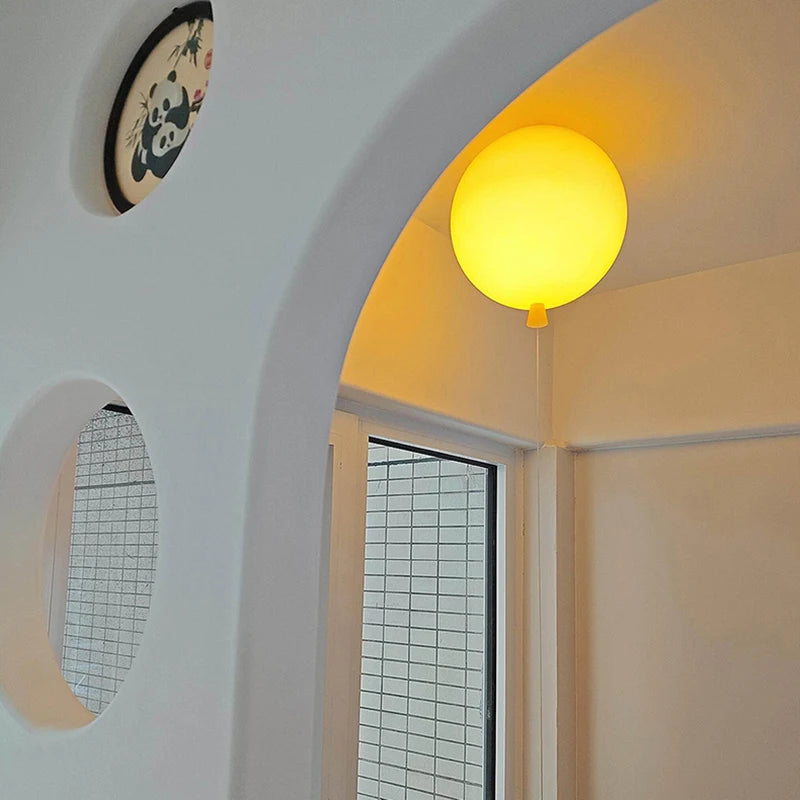 Yellow Blue White Red Glass Ceiling Light Balloon