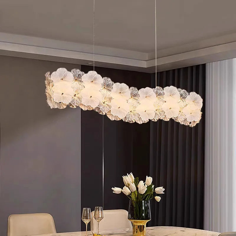 Flower Glass LED Ceiling Lights Living Room Home Pendant