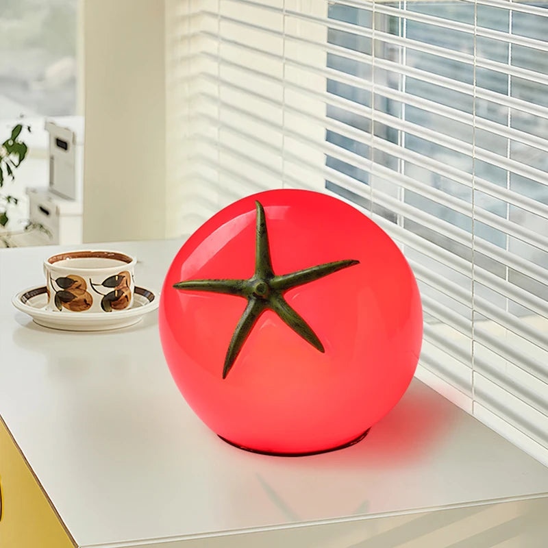 Red Resin Tomato Table Lamp Lovely Home Atmosphere