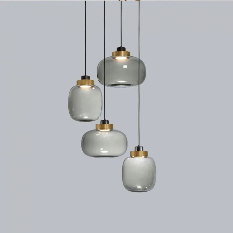 Nordic LED Pendant Light Designer Glass