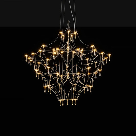 Postmodern Starry Sky Crystal LED Hanging Lamps Chandelier