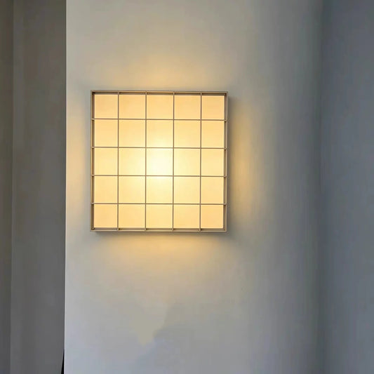 Square Rectangle Silvery Metal Wall Light Minimalist LED