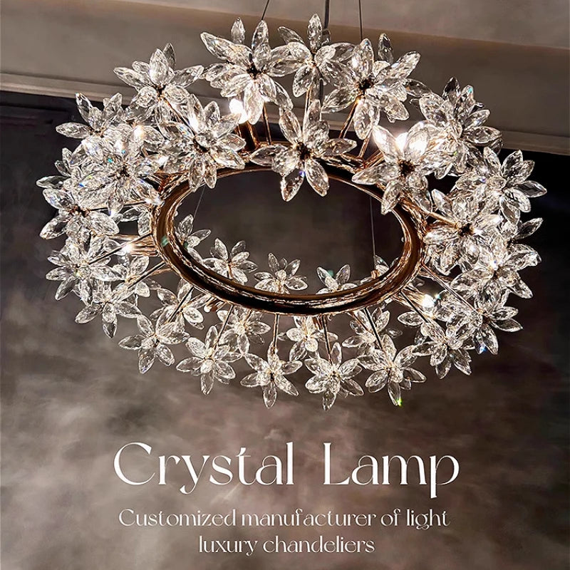 Living Room Crystal Chandelier Light Atmosphere Advanced