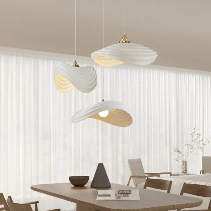 Dining Room E27 LED Pendant Lights Nordic Bar Wabi Sabi