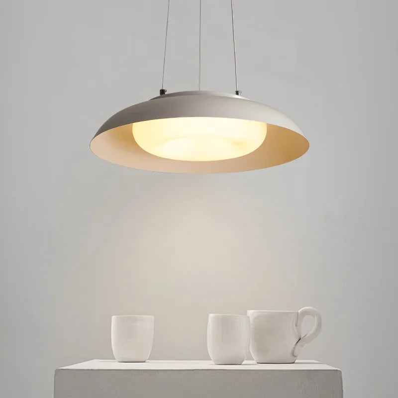 Bedroom White LED Ceiling Lights Nordic Dining Room Metal