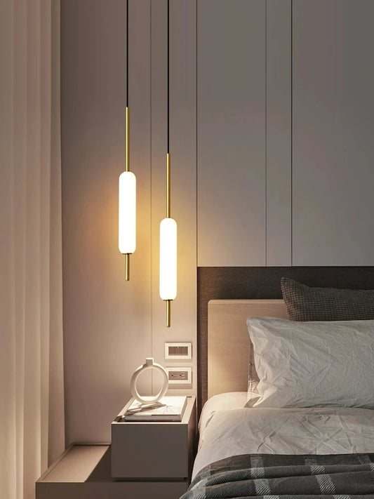 Single Double Head Nordic Bedroom Bedside Pendant Lights