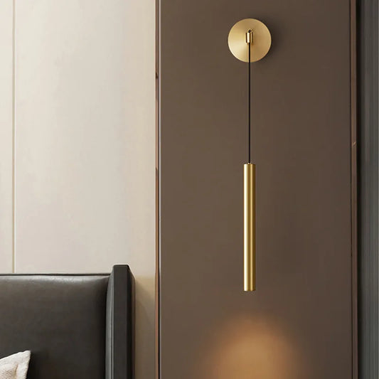 Light Copper LED Wall Lamp Height Adjustable Gold Black